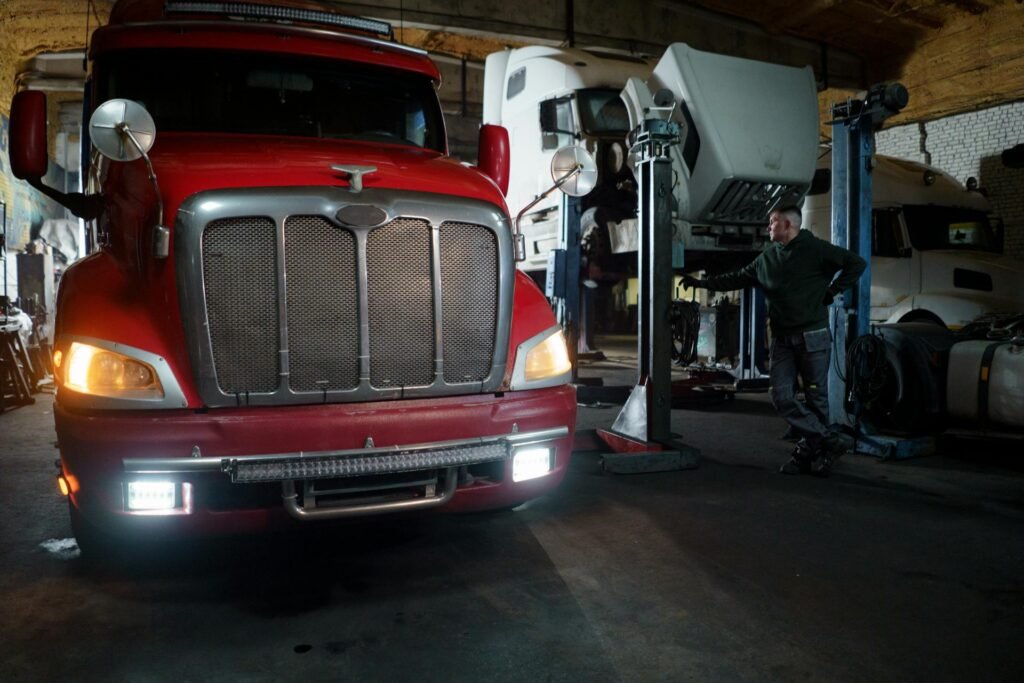 Man working on combustion system cleaning